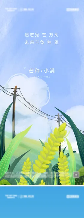 节气海报芒种小满海报