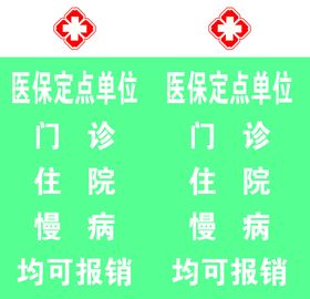 医保定点机构牌定点药店牌医疗保障牌