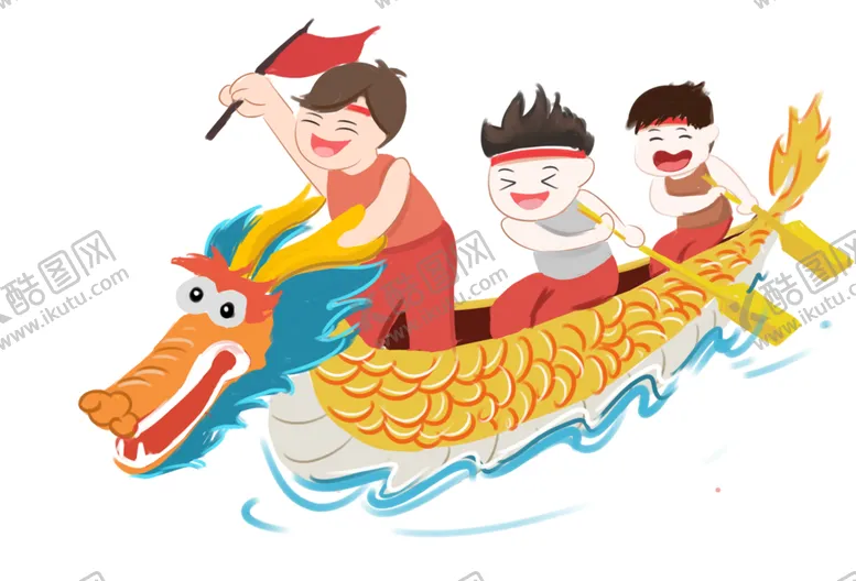 编号：34457306251343364007【酷图网】源文件下载-端午节粽子龙舟插画PN