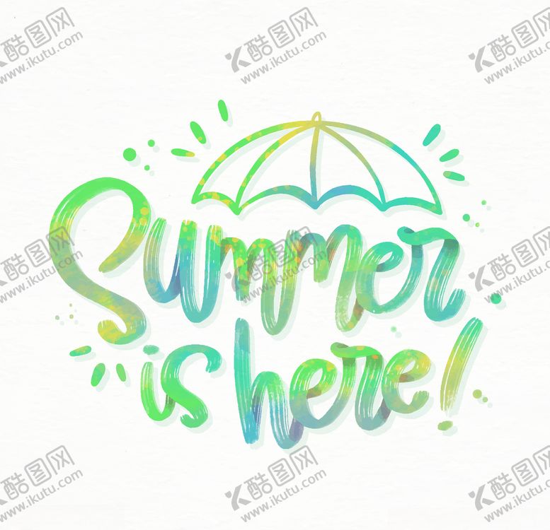 编号：22787310130622547159【酷图网】源文件下载-你好夏天英文字体设计