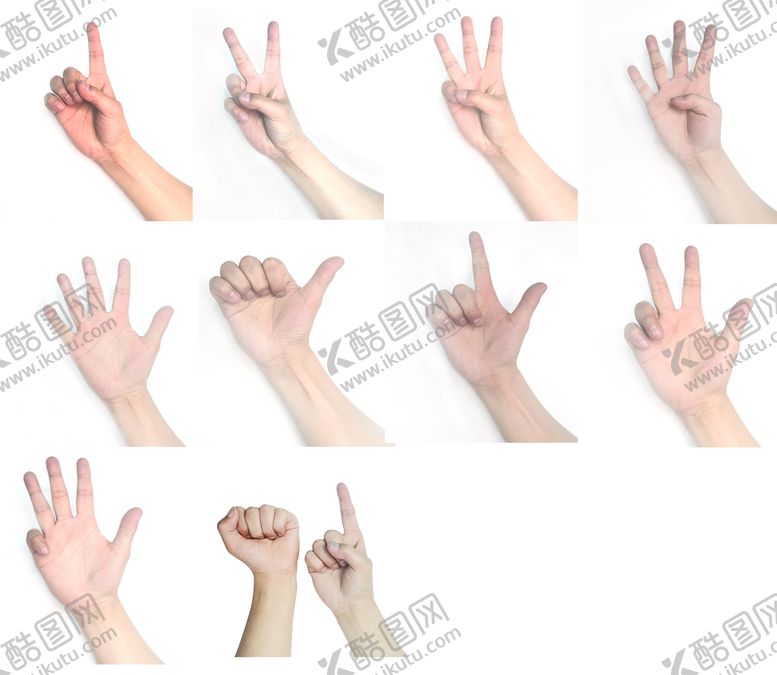 编号：60832509170544371608【酷图网】源文件下载-儿童认数手式