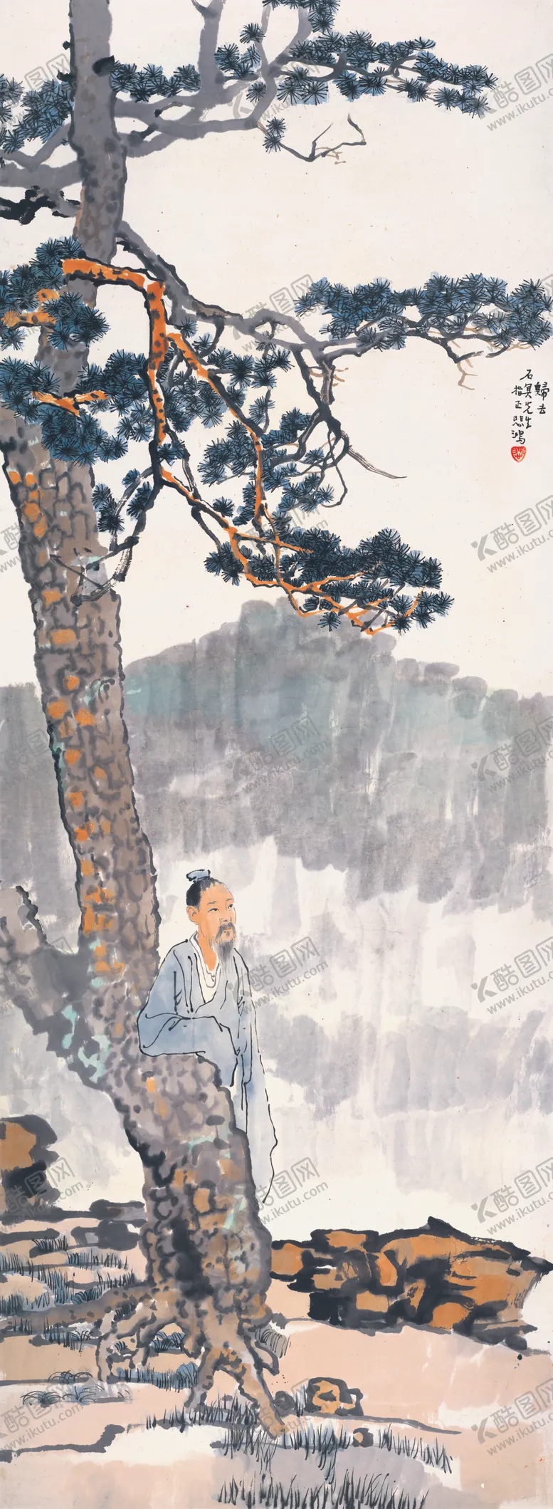 编号：26181206291042346658【酷图网】源文件下载-中国风松树国画