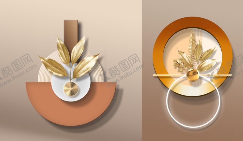 编号：16766807081934209865【酷图网】源文件下载-现代简约风金属装饰摆件