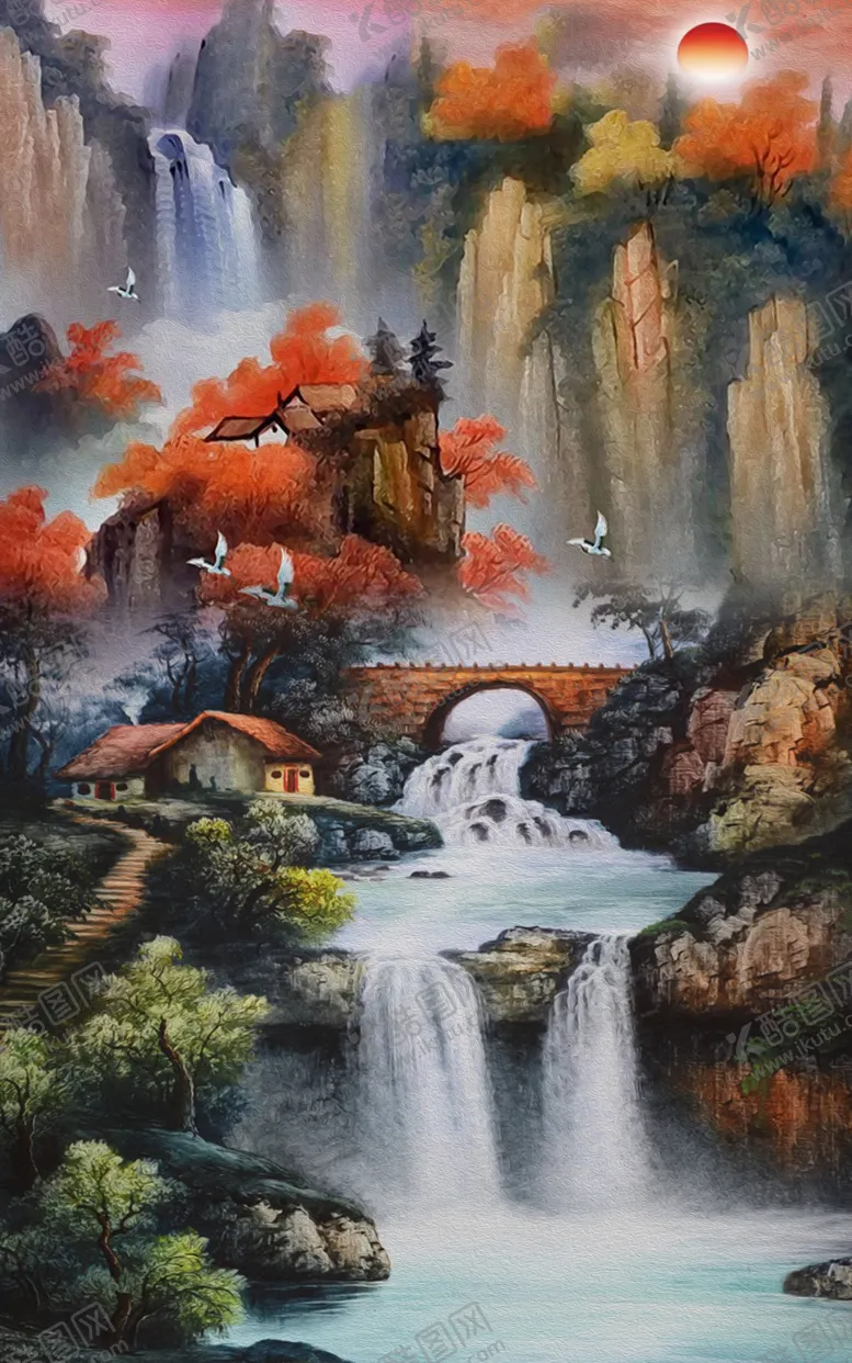 编号：90119207012220369271【酷图网】源文件下载-国画风景画