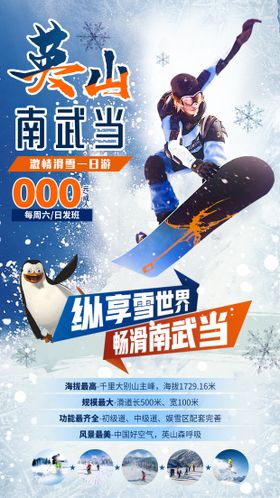 英山南武当滑雪海报