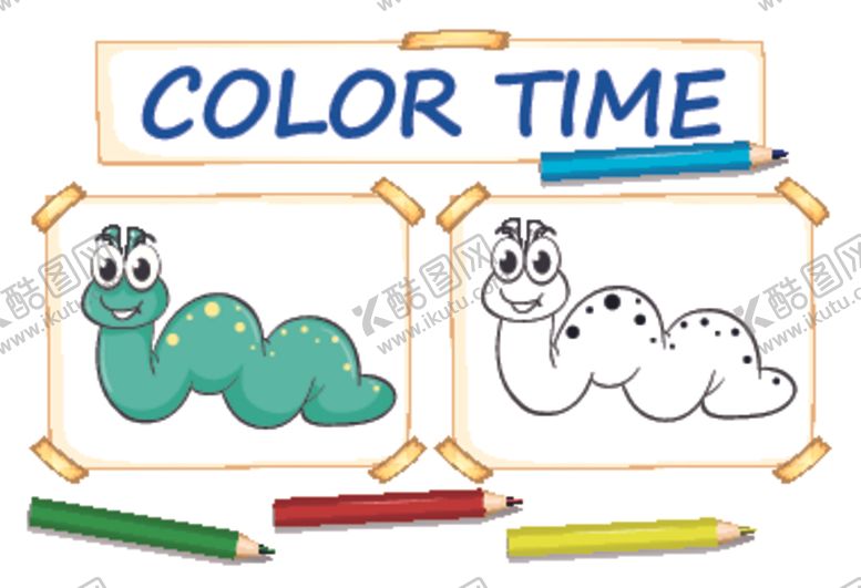 编号：81274410060504598666【酷图网】源文件下载-卡通着色卡片