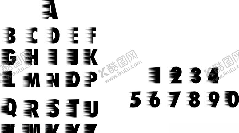 编号：61223110130602322729【酷图网】源文件下载-艺术字母与数字