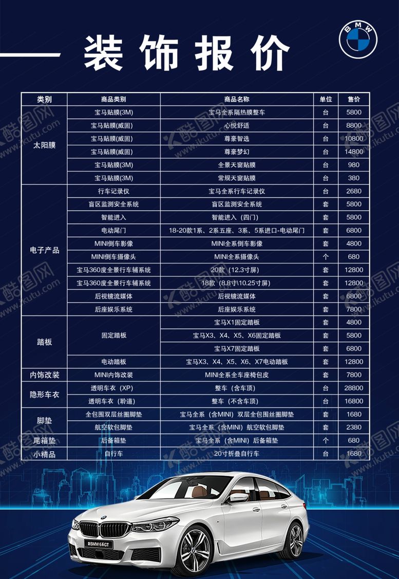 编号：76036910082004191424【酷图网】源文件下载-宝马台卡