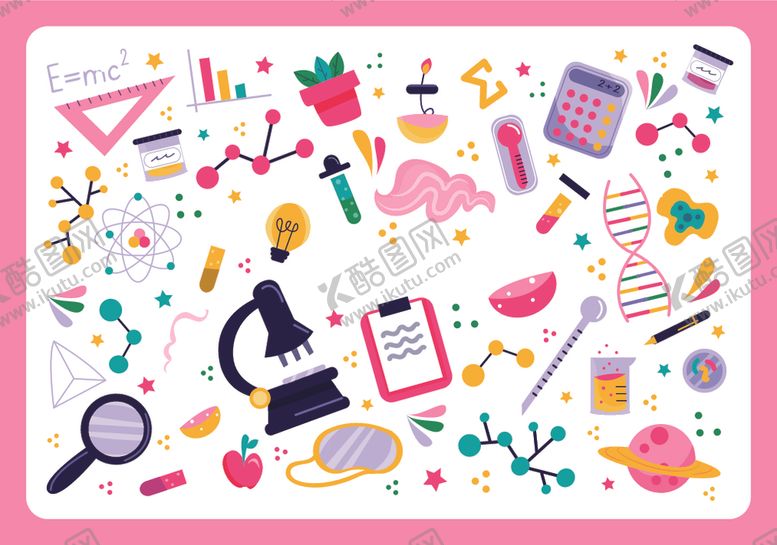 编号：95106510311552261891【酷图网】源文件下载-缤纷科研元素插画