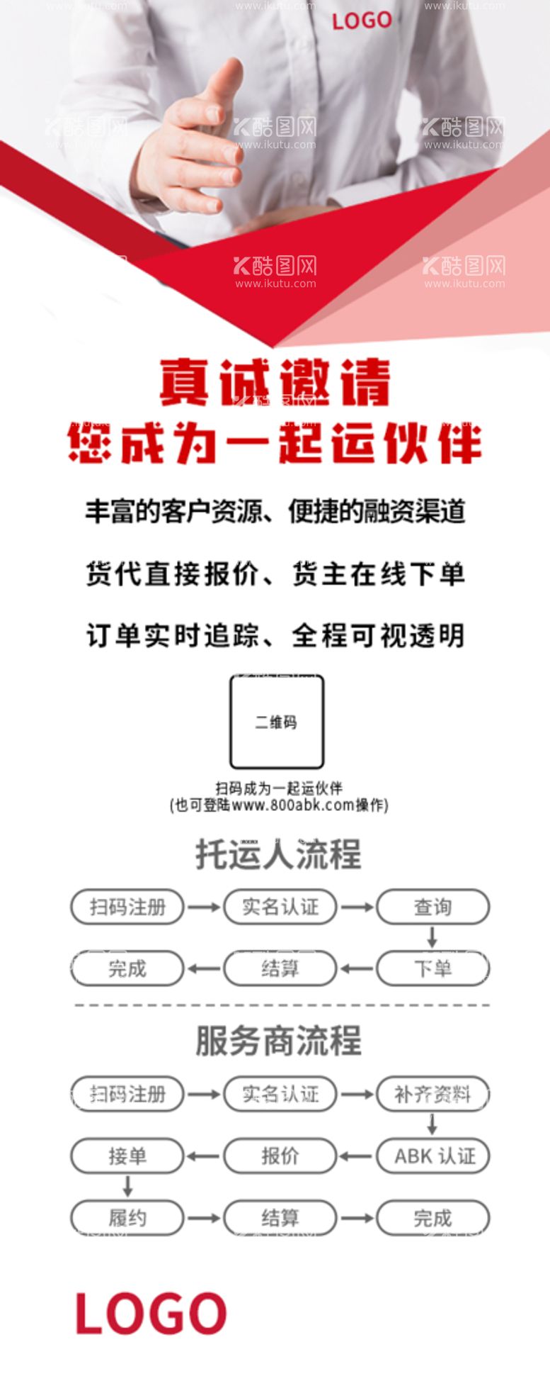 编号：20195309201137065096【酷图网】源文件下载-快递物流下单流程海报易拉宝广告