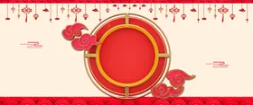 国潮背景插图中文化中风春分