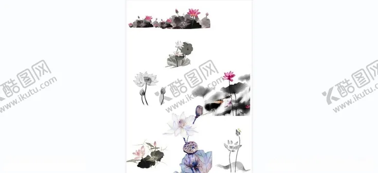编号：35524302201401439332【酷图网】源文件下载-水墨荷花