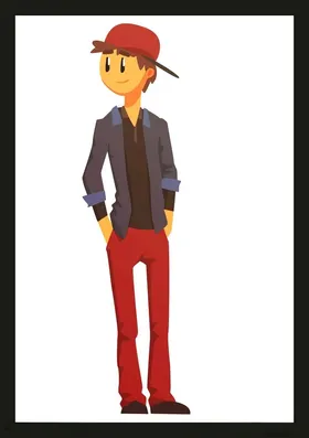 手绘男人男孩卡通动画
