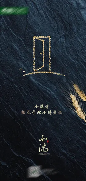 小满海报二十四节气家具门