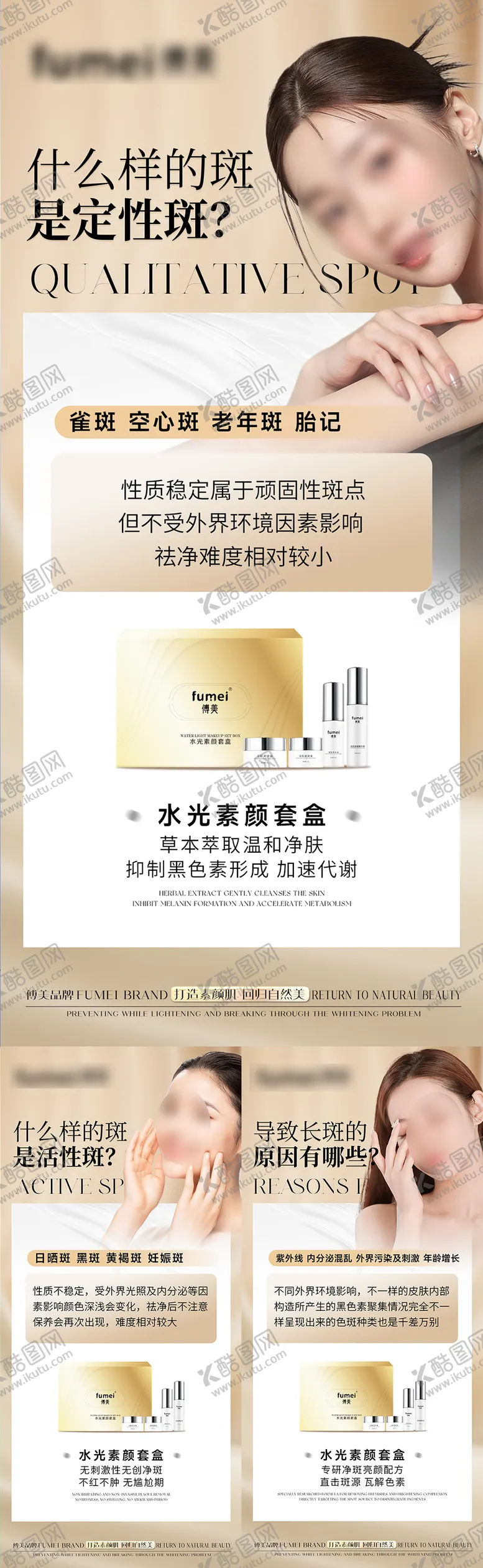 编号：72646404031527104930【酷图网】源文件下载-医美护肤品科普海报系列海报