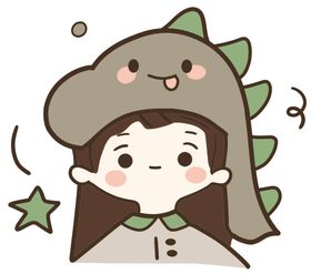 女孩恐龙星星