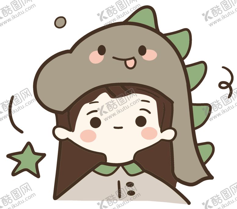 编号：87292009250433196199【酷图网】源文件下载-女孩恐龙星星