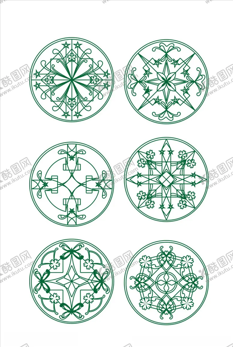 编号：86661707010246462385【酷图网】源文件下载-圆形精致复古花纹背景底纹