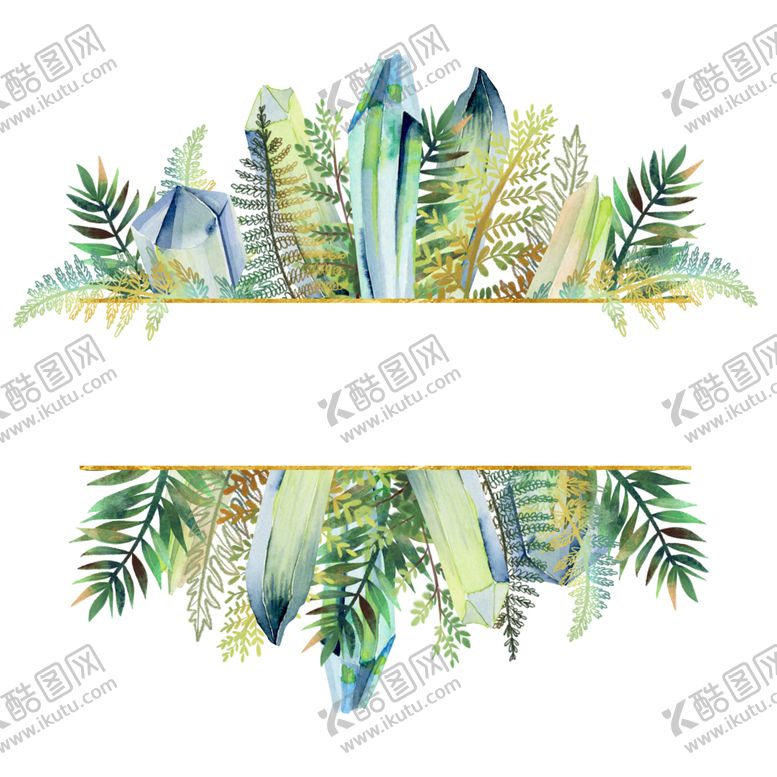 编号：17579801140542393545【酷图网】源文件下载-蕨类植物插画素材