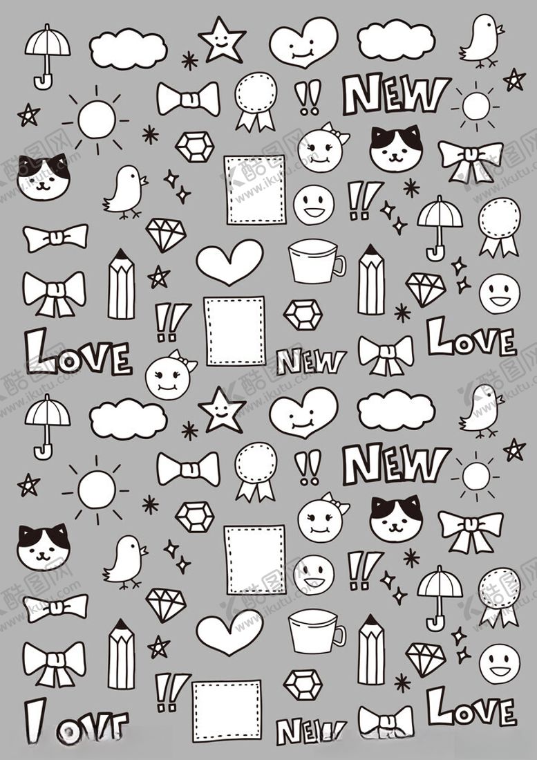 编号：99079511201651058072【酷图网】源文件下载-卡通风格趣味图标集合