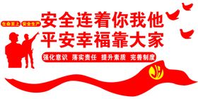 安全生产形象墙 红色背景墙