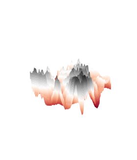抽象山峰迷雾梦幻矢量插画