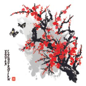 中国风传统水墨风景画