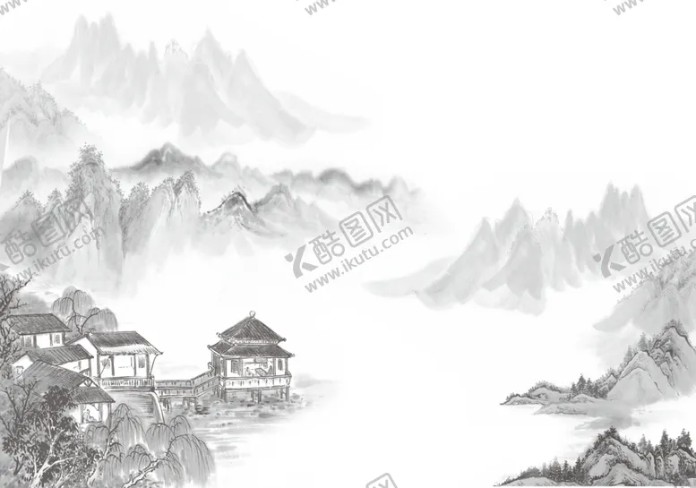 编号：31141002152139135956【酷图网】源文件下载-水墨中式山水画