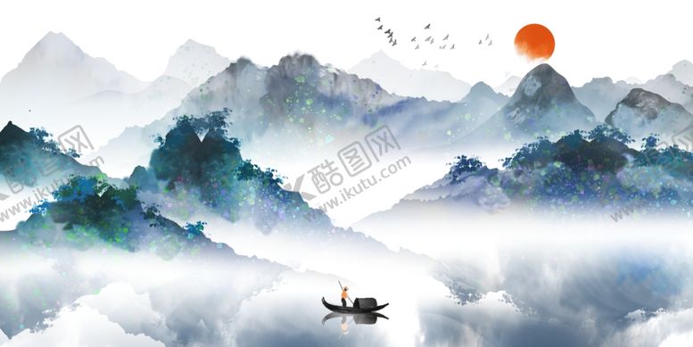 编号：50289509230950562160【酷图网】源文件下载-中国风意境水墨山水