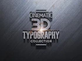 金属质感立体字样机