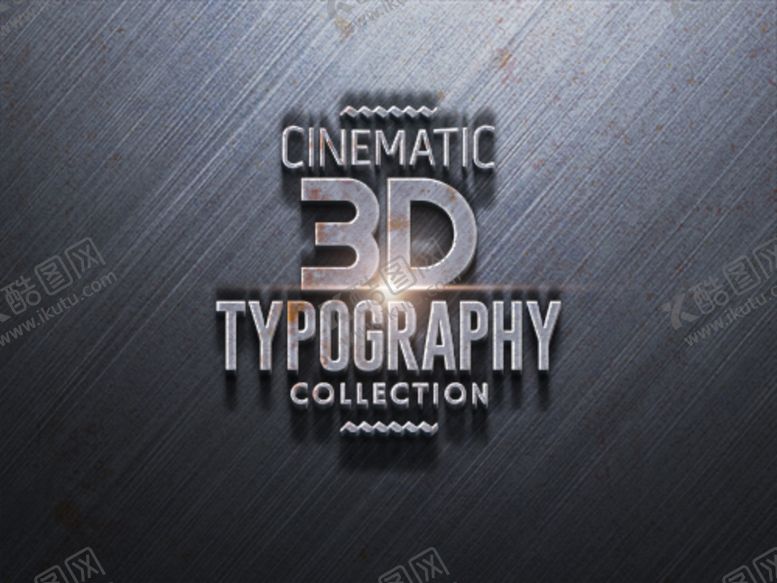 编号：34907810280618101741【酷图网】源文件下载-金属质感立体字样机