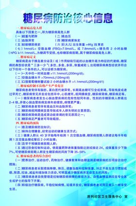 糖尿病预防核心信息