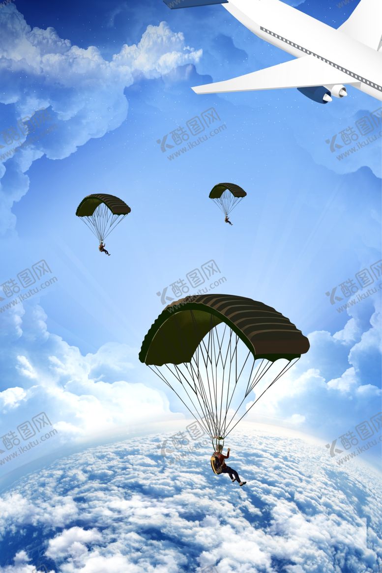 编号：36806610090854048823【酷图网】源文件下载-跳伞
