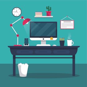 办公桌插图