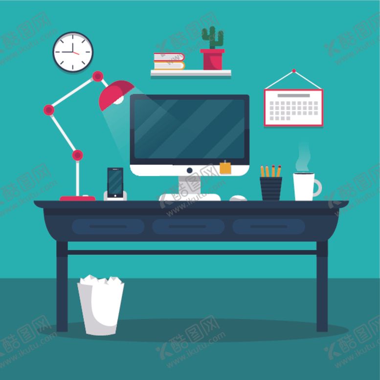 编号：69357211010755408594【酷图网】源文件下载-办公桌插图