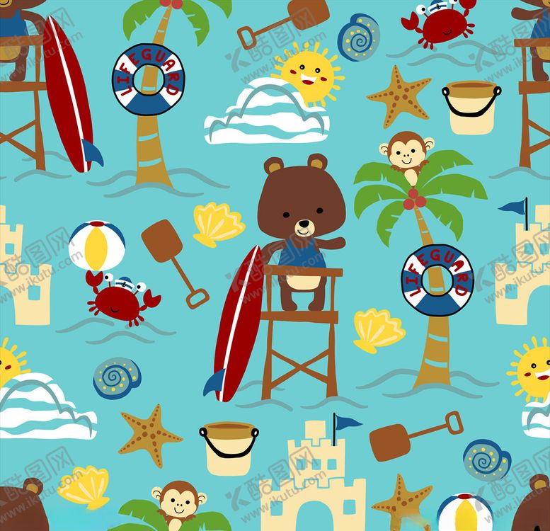 编号：59385509100002048034【酷图网】源文件下载-卡通无缝背景