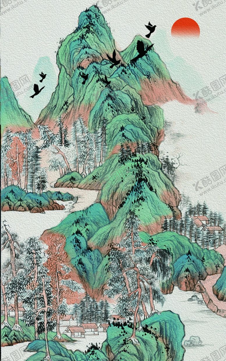 编号：33381205101134561360【酷图网】源文件下载-国画山水