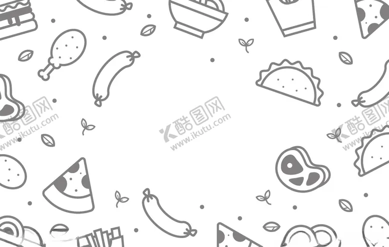 编号：68385705031117285620【酷图网】源文件下载-手绘西式快餐食物背景