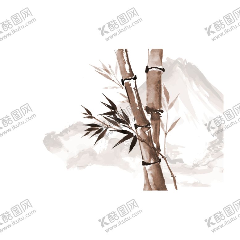 编号：41657307061132161754【酷图网】源文件下载-水墨竹子