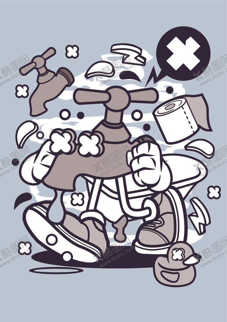 编号：28716109191841232518【酷图网】源文件下载-嘻哈创意卡通印花图案