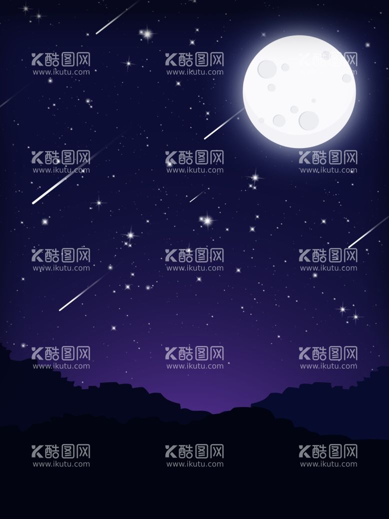 编号：99840303072131443263【酷图网】源文件下载-夜晚星空图片