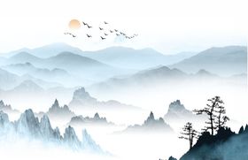 水墨山水画