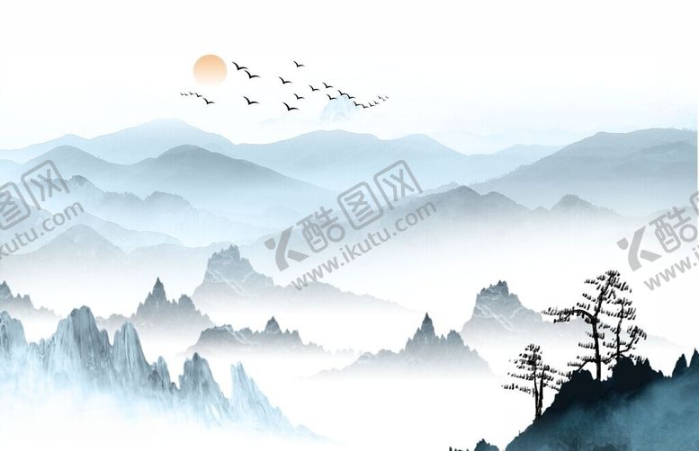 编号：62320206111226487677【酷图网】源文件下载-水墨山水画
