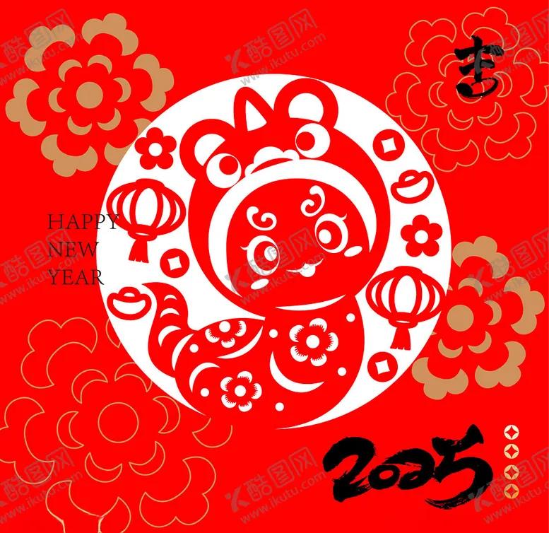 编号：79183101301748446240【酷图网】源文件下载-蛇年窗花
