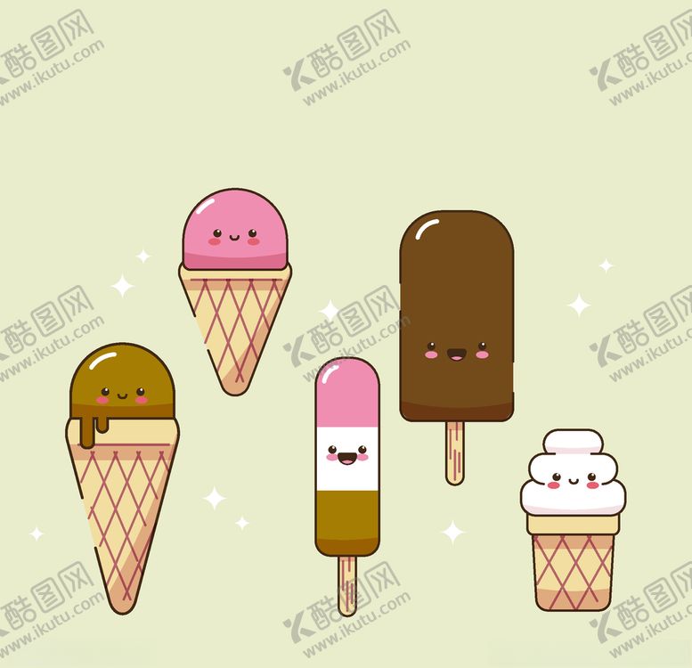 编号：53390306301649354327【酷图网】源文件下载-可爱食物