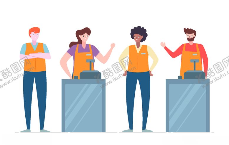 编号：97536810290004478907【酷图网】源文件下载-矢量卡通工作人员