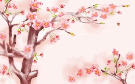 粉红色背景墙