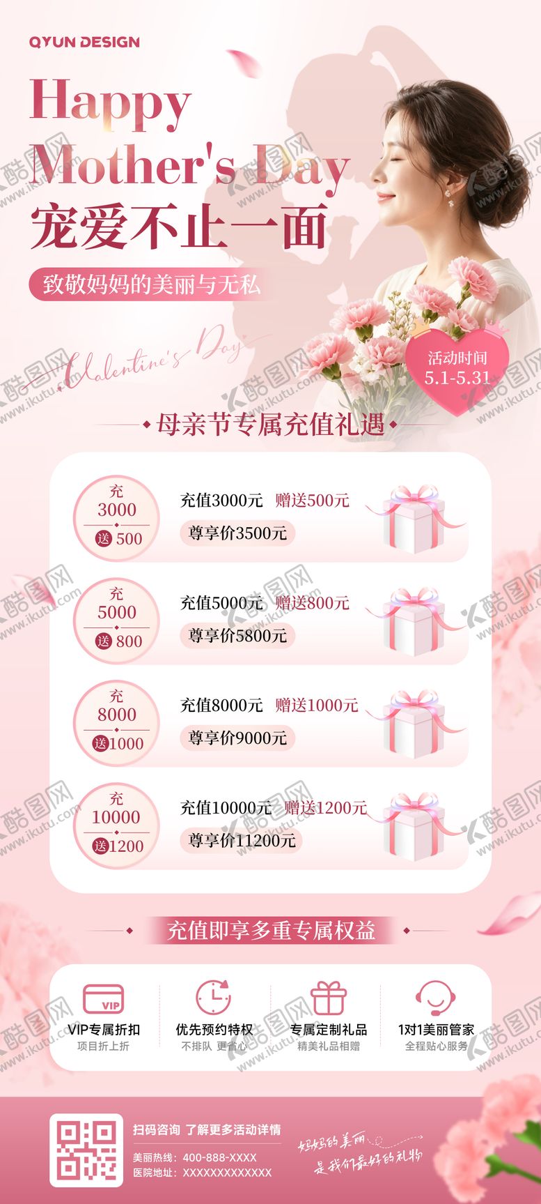 编号：17595005222145518643【酷图网】源文件下载-母亲节妇女节医美活动海报