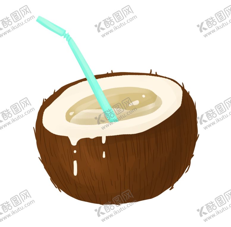 编号：44157507071924316481【酷图网】源文件下载-卡通椰子手绘椰子