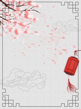 中国风背景边框灯笼传统